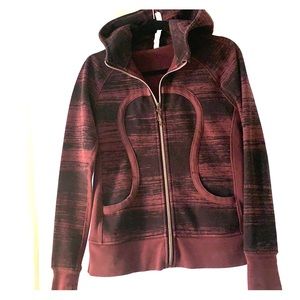 Lululemon Black/Maroon Hooded Sweatshirt